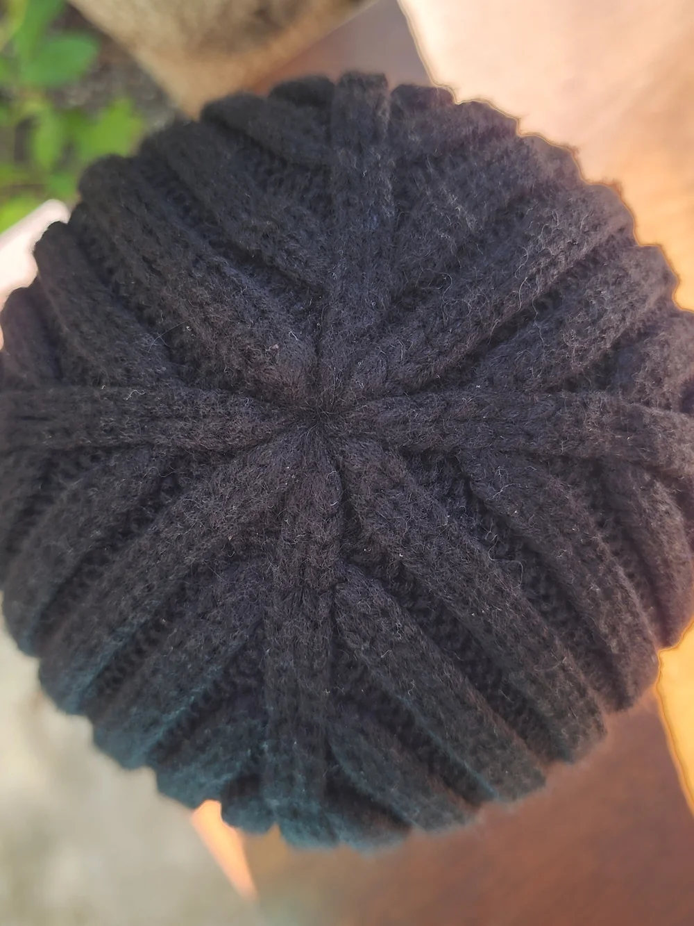 Black Ribbed Knit Beanie Red Embroidered Heart Cuffed Winter Hat